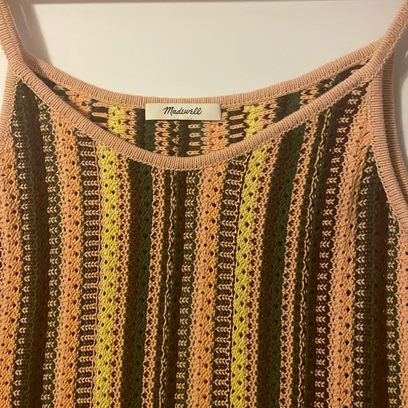 Madewell Crochet Sweater Tank in Rainbow Stripe Gently used condition. - Picture 3 of 3